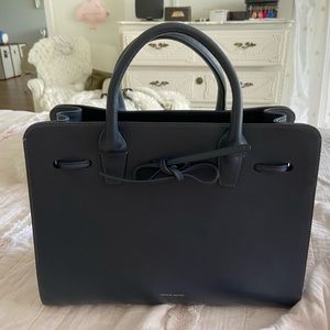 Mansur Gavriel large sun bag navy leather